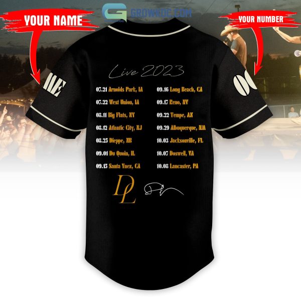 Dustin Lynch Live 2023 Personalized Baseball Jersey