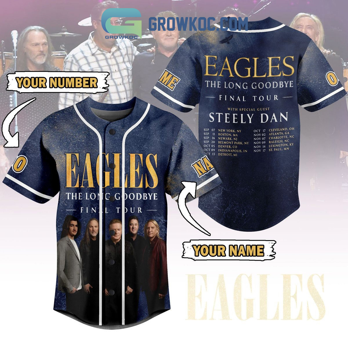 Eagles Baseball Jersey Personalized T-Shirt 