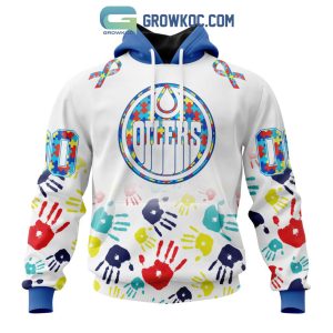 NHL Edmonton Oilers Puzzle Fearless Against Autism Awareness Hoodie T Shirt