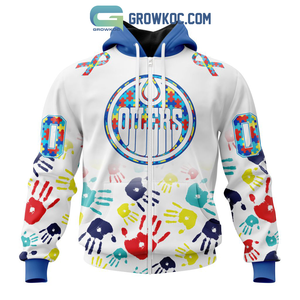 NHL Edmonton Oilers Personalized Specialized We Wear Pink Breast Cancer  Design Hoodie T-Shirt - Growkoc