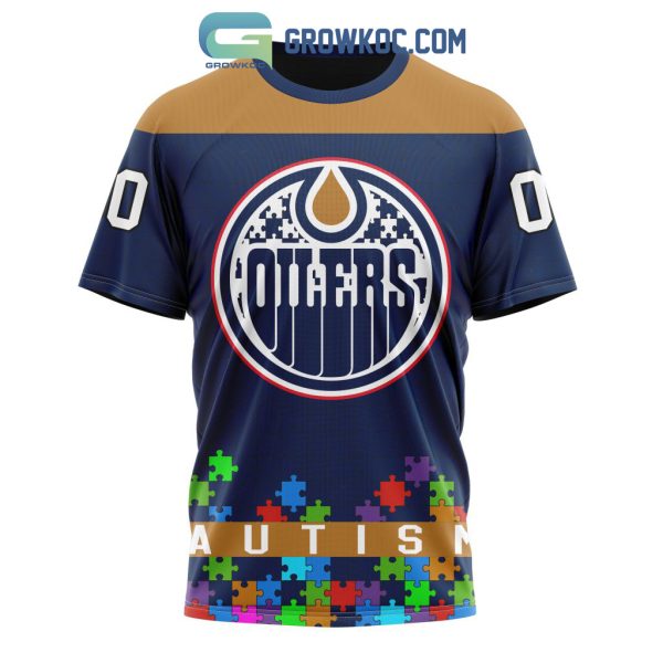 Edmonton Oilers NHL Special Unisex Kits Hockey Fights Against Autism Hoodie T Shirt