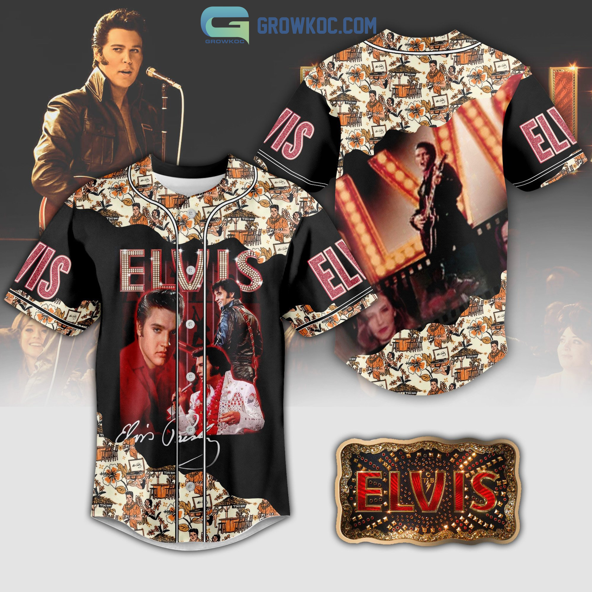 Kansas City Royals Elvis Presley Baseball Jersey -  Worldwide  Shipping