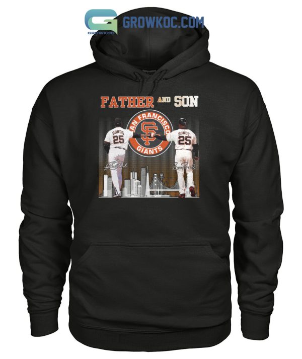 Father And Son San Francisco Giants Bonds T Shirt