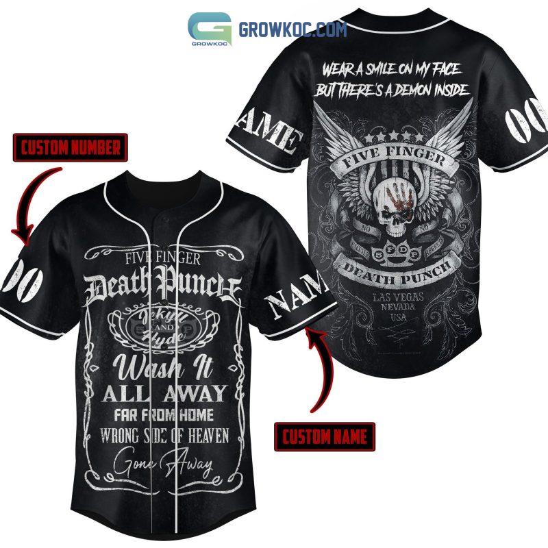 Custom Name Five Finger Death Punch Girl Skull Baseball Jersey For