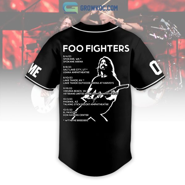 Foo Fighters American Tour 2023 Personalized Baseball Jersey