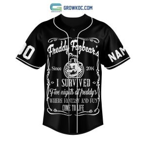 Freddy Fazbear’s Pizza I Survived Five Nights At Freddy’s Where Fantasy And Fun Personalized Baseball Jersey