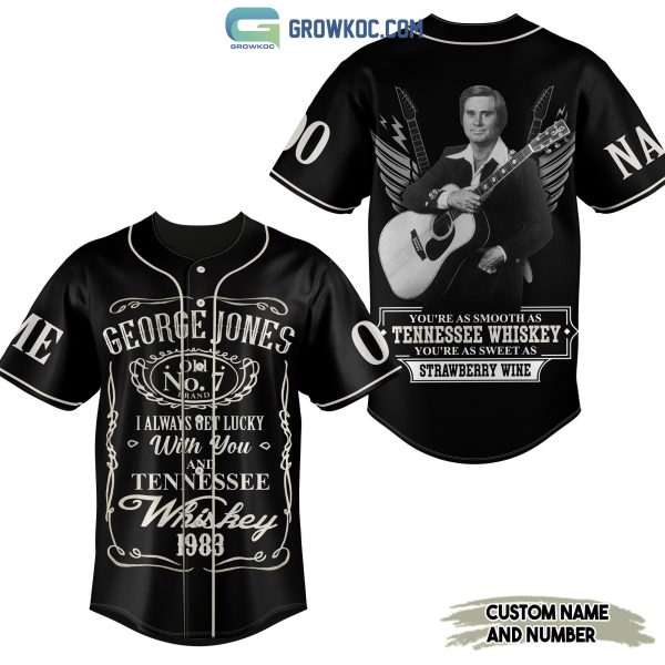 George Jones Tennessee Whiskey Personalized Baseball Jersey
