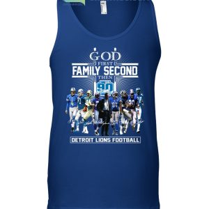 Detroit Lions NFL Personalized God First Family Second Baseball