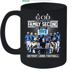 Detroit Lions NFL Personalized God First Family Second Baseball