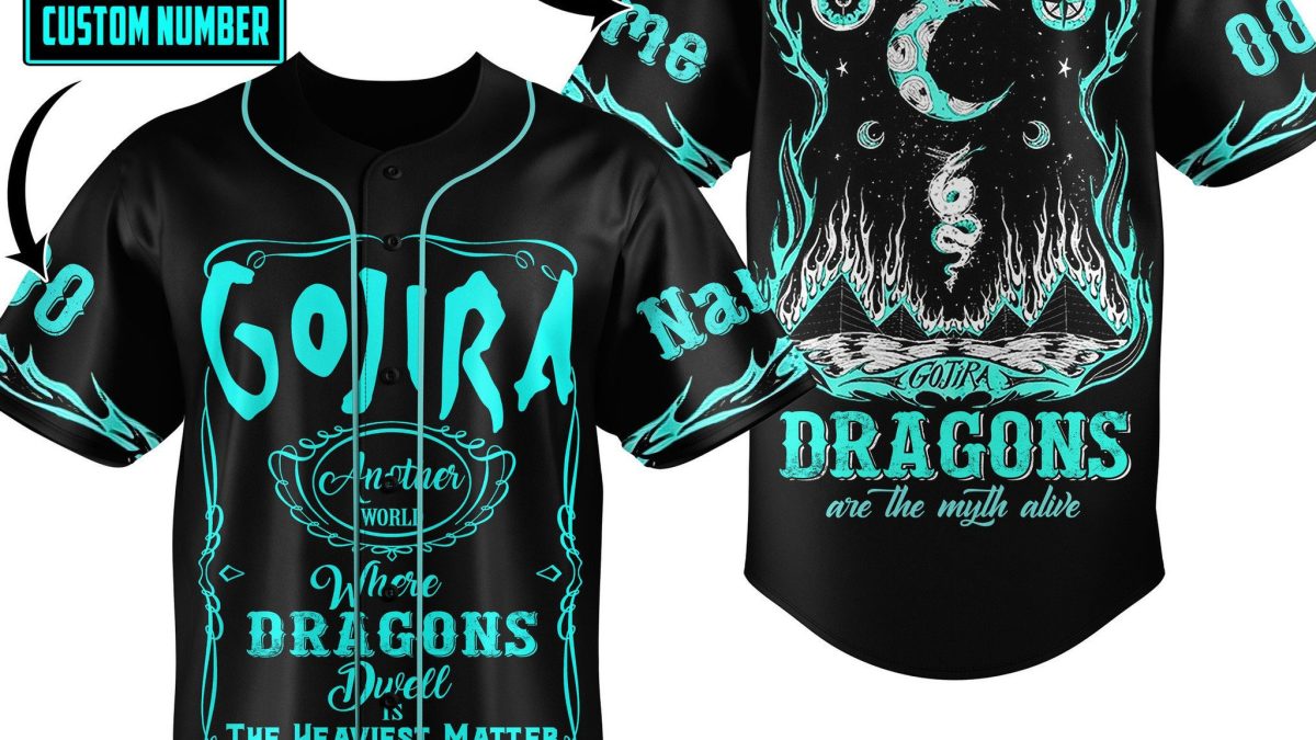 Gojira 96 Baseball Jersey (Black)