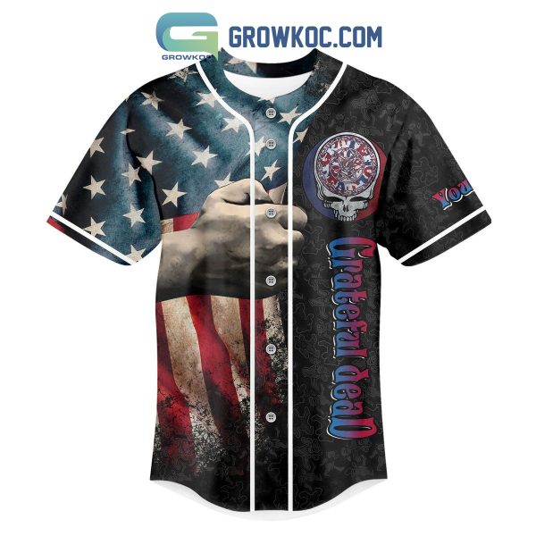 Grateful Dead American Flag Personalized Baseball Jersey