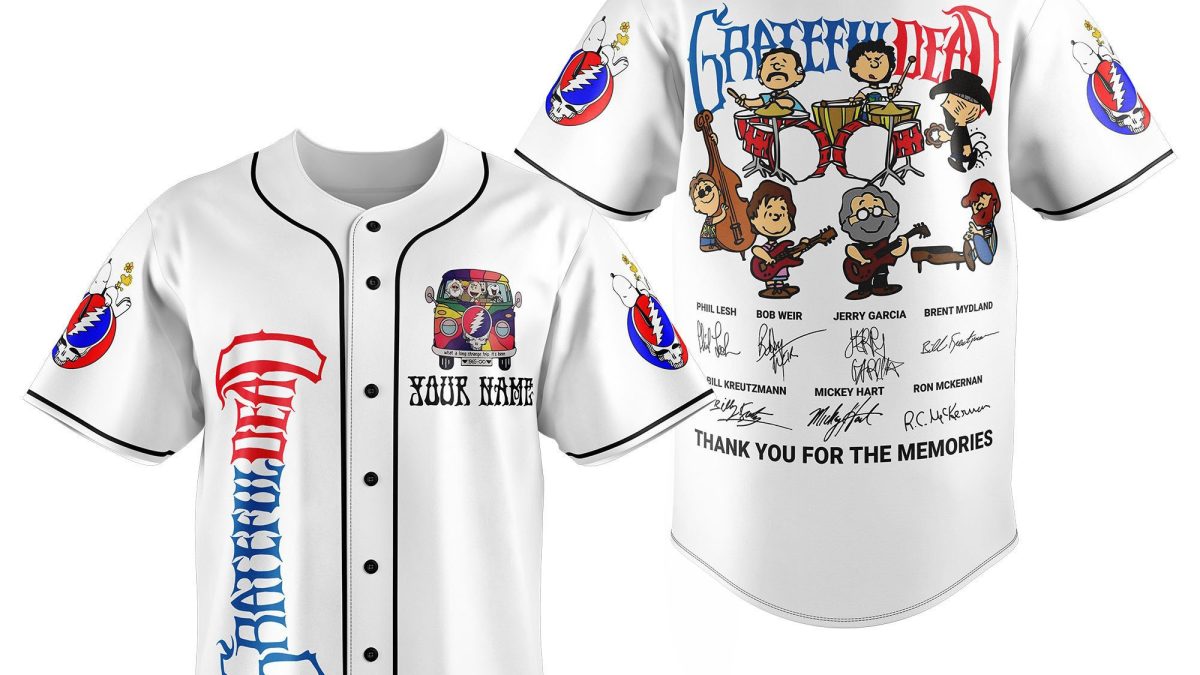 Grateful Dead Memories Black Design Style Jersey Baseball Shirt Custom  Number And Name - Freedomdesign