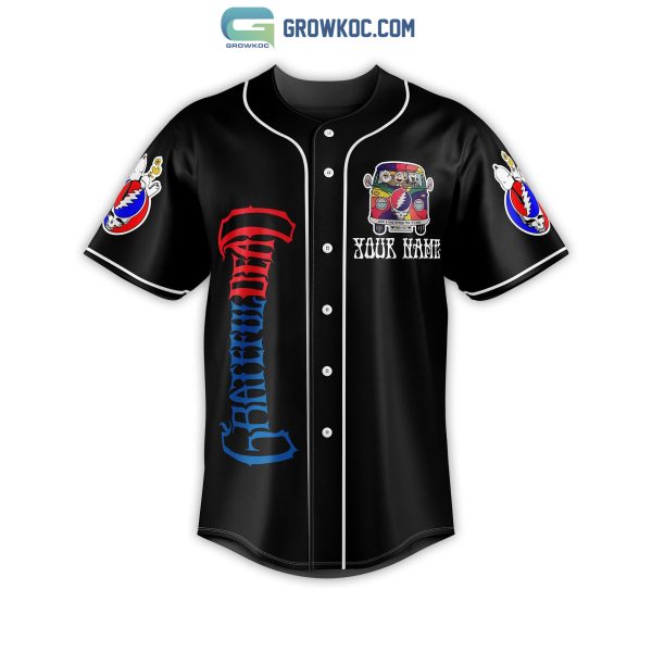 Grateful Dead Memories Personalized Black Design Baseball Jersey