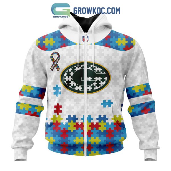 Green Bay Packers NFL Autism Awareness Personalized Hoodie T Shirt