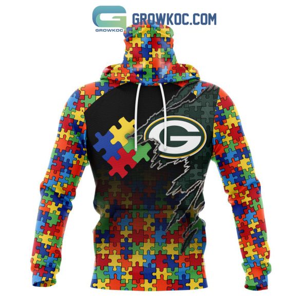 Green Bay Packers NFL Special Autism Awareness Design Hoodie T Shirt