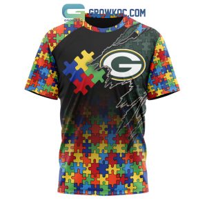 Green Bay Packers Blood Hand Autism T-shirt,Sweater, Hoodie, And