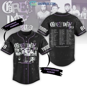 Grey Day Tour 2023 Purple Design Personalized Baseball Jersey