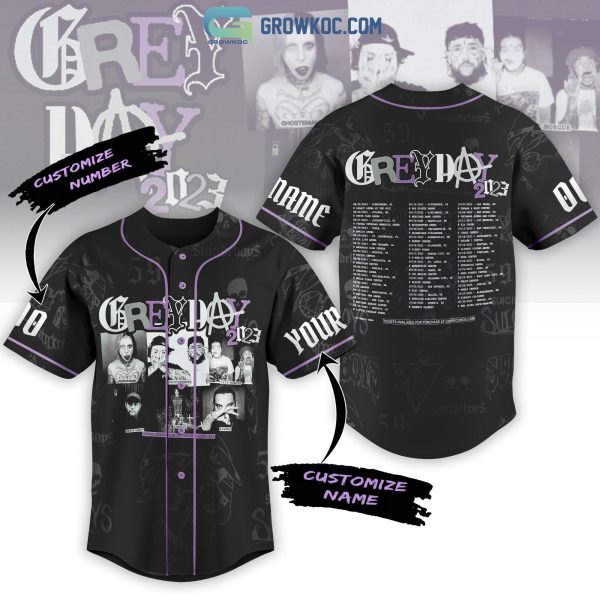 Grey Day Tour 2023 Personalized Baseball Jersey