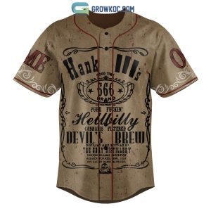 Hank Williams III Going Straight To Hell Personalized Baseball Jersey