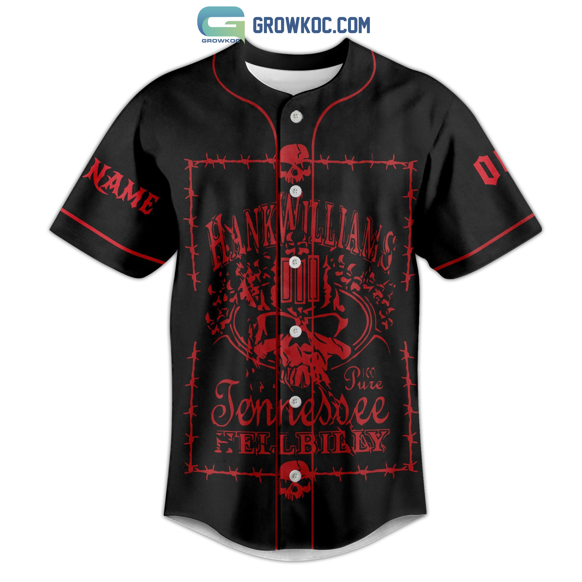 Hank Williams Star Room Boys Greta Lee Red Design Personalized Baseball  Jersey - Growkoc
