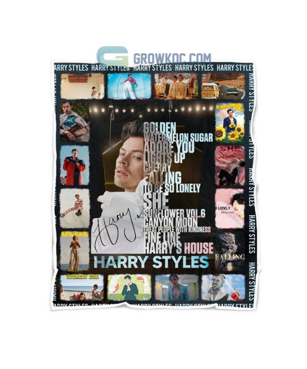 Harry Styles All Album Fleece Blanket Quilt