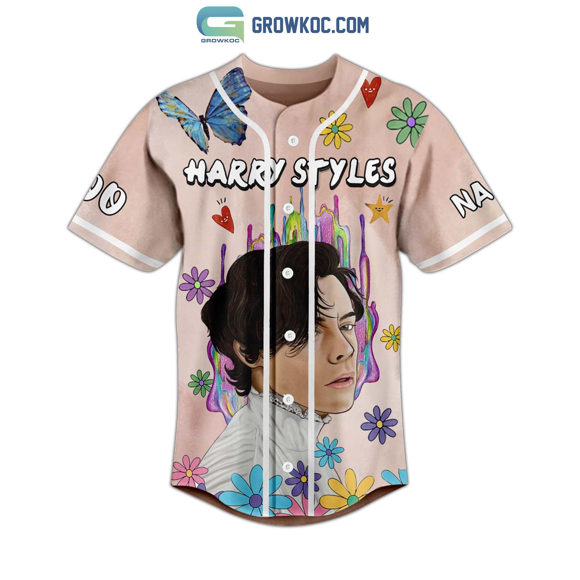 Harry Styles I've got A Good Feeling Floating Up And Dreamin Personalized Baseball Jersey