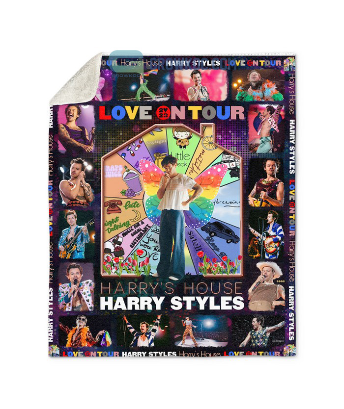 Harry's House Love On Tour 2023 Harry Styles Fleece Blanket Quilt