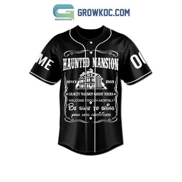 Haunted Mansion Ghost Tours Personalized Baseball Jersey