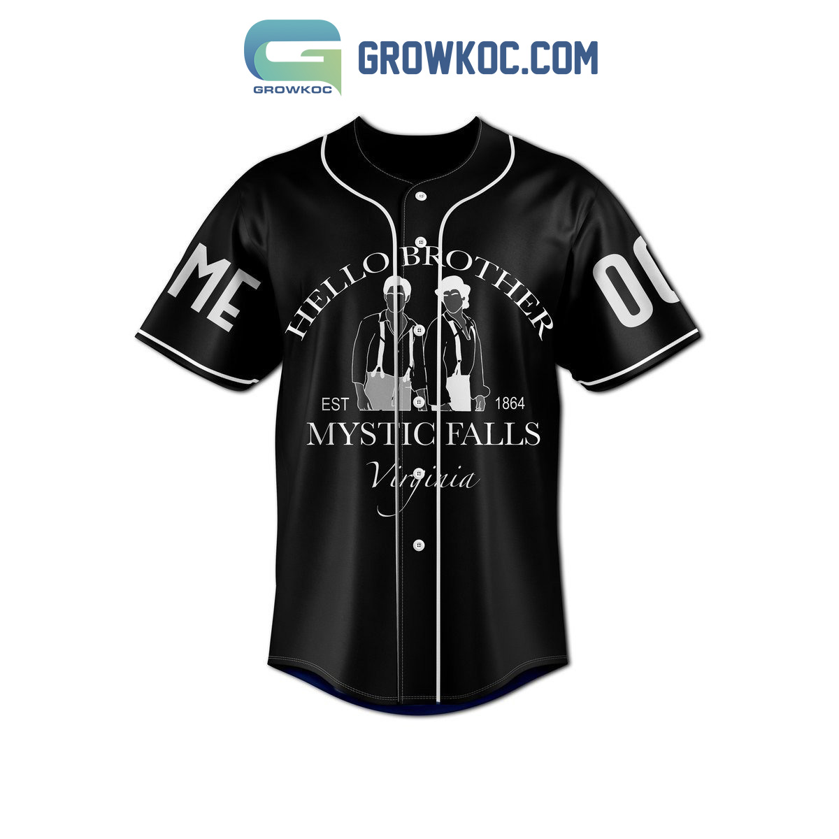 Hello Brother Mystic Falls Virginia Personalized Baseball Jersey