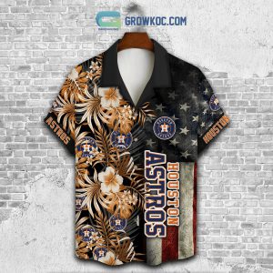 Houston Astros Baseball Floral Big Flower Pattern Hawaiian Shirt