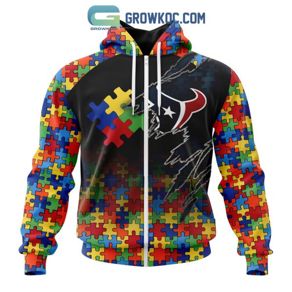 Houston Texans NFL Special Autism Awareness Design Hoodie T Shirt