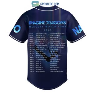 Imagine Dragons Mercury World Tour 2023 Personalized Baseball Jersey