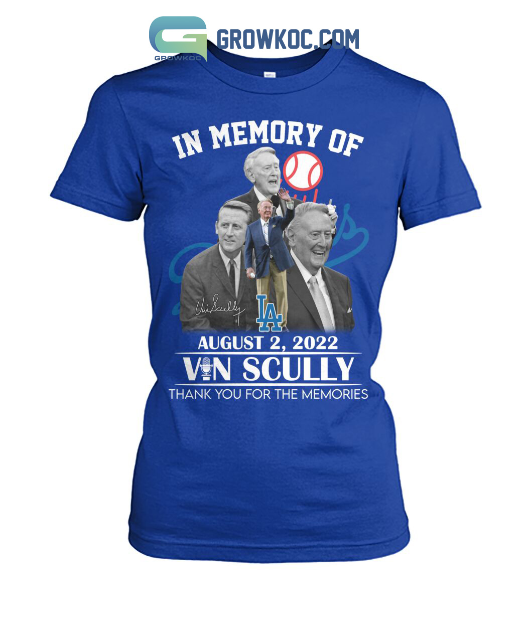 In Memory Of Vin Scully Memories T Shirt - Growkoc