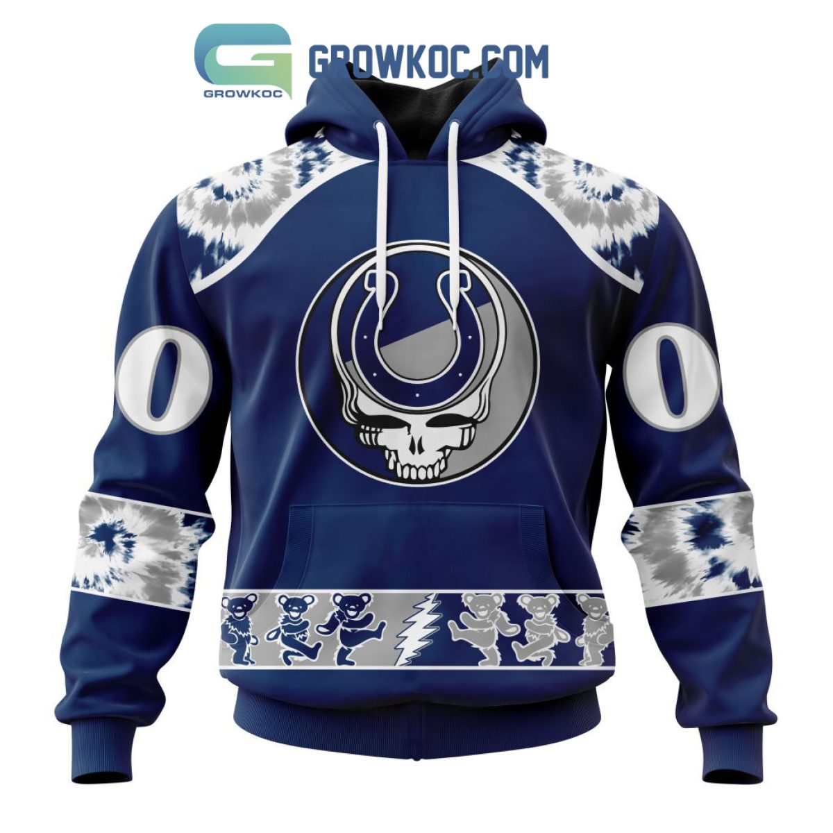 Official Indianapolis colts wordmark grateful dead T-shirt, hoodie, tank  top, sweater and long sleeve t-shirt