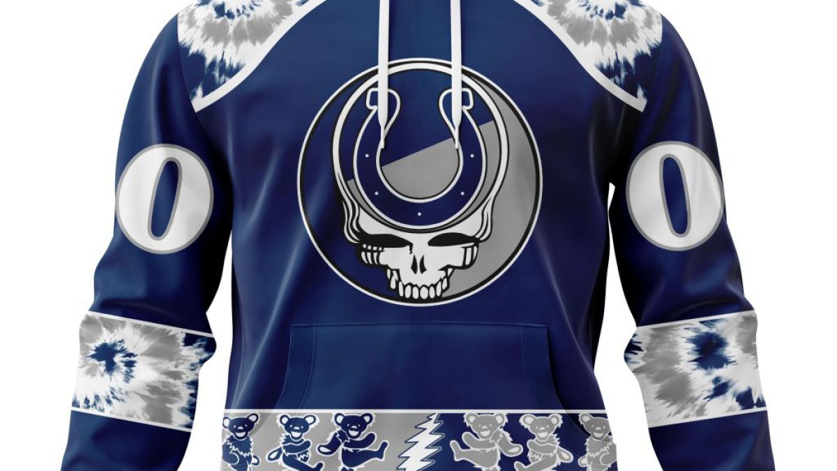 GOexploreCrafts Indianapolis Colts Tie Dye Sweatshirt