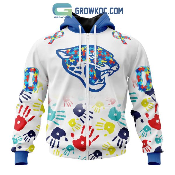Jacksonville Jaguars NFL Special Fearless Against Autism Hands Design Hoodie T Shirt