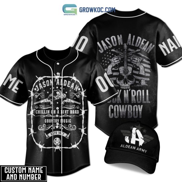 Jason Aldean Rock N’ Roll Cowboy Country Music Personalized Baseball Jersey