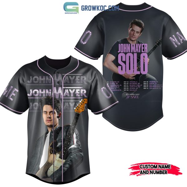 John Mayer Solo With Special Guest JP Saxe Personalized Baseball Jersey