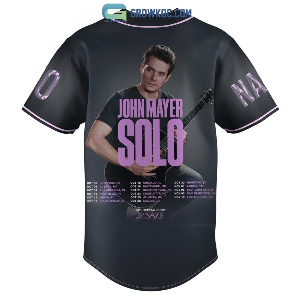 John Mayer Solo With Special Guest JP Saxe Personalized Baseball Jersey