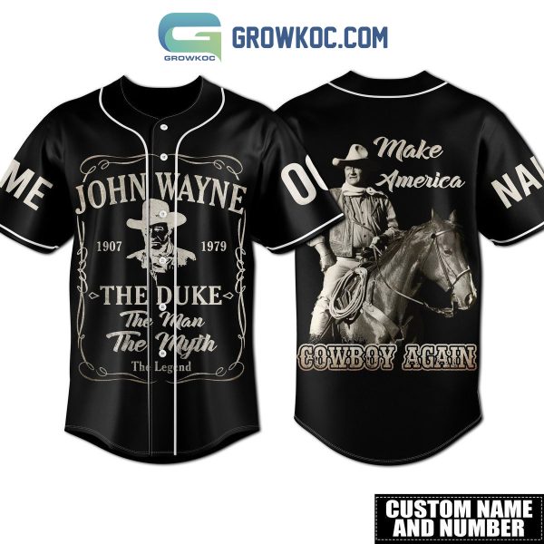 John Wayne Make America Cowboy Again Personalized Baseball Jersey