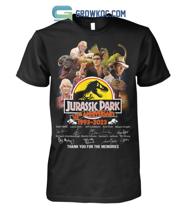 Jurassic Park 30th Anniversary 1993 2023 Memories T Shirt