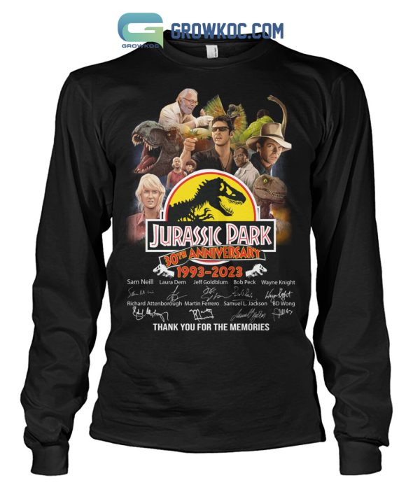 Jurassic Park 30th Anniversary 1993 2023 Memories T Shirt