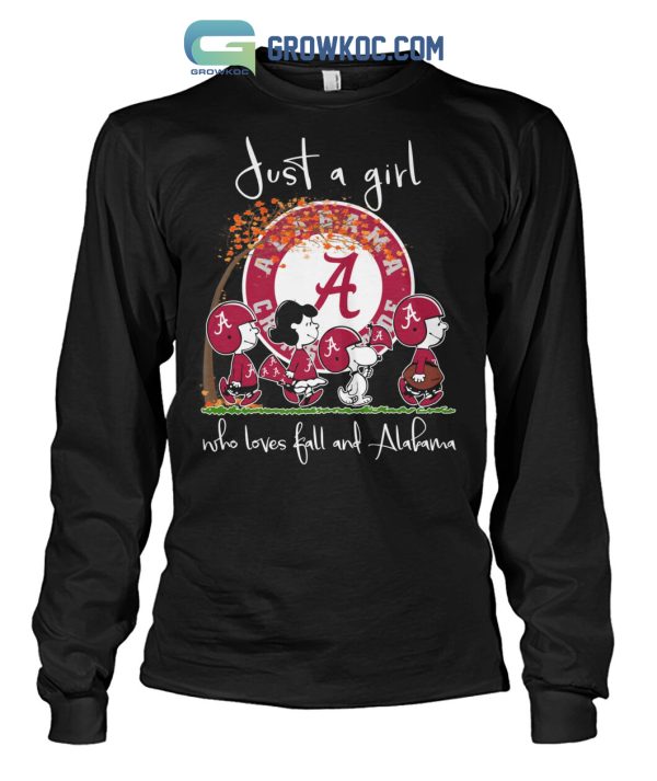 Just A Girl Who Loves Fall And Alabama T Shirt