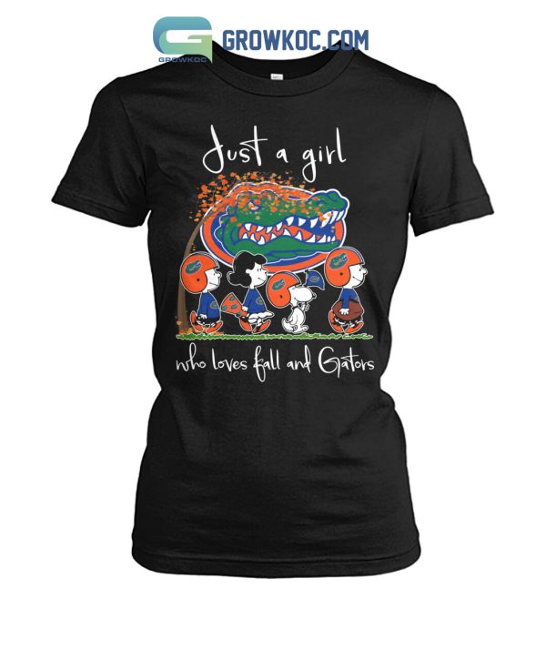 Just A Girl Who Loves Fall And Gators T Shirt