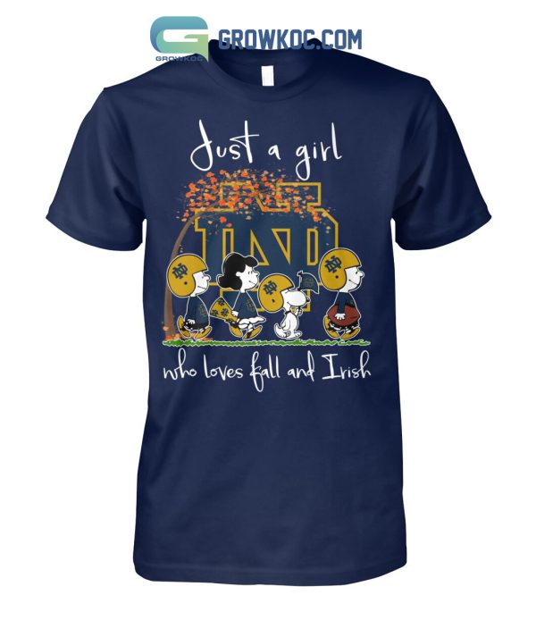 Just A Girl Who Loves Fall And Irish T Shirt