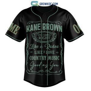Kane Brown In The Air Tour Black Personalized Baseball Jersey