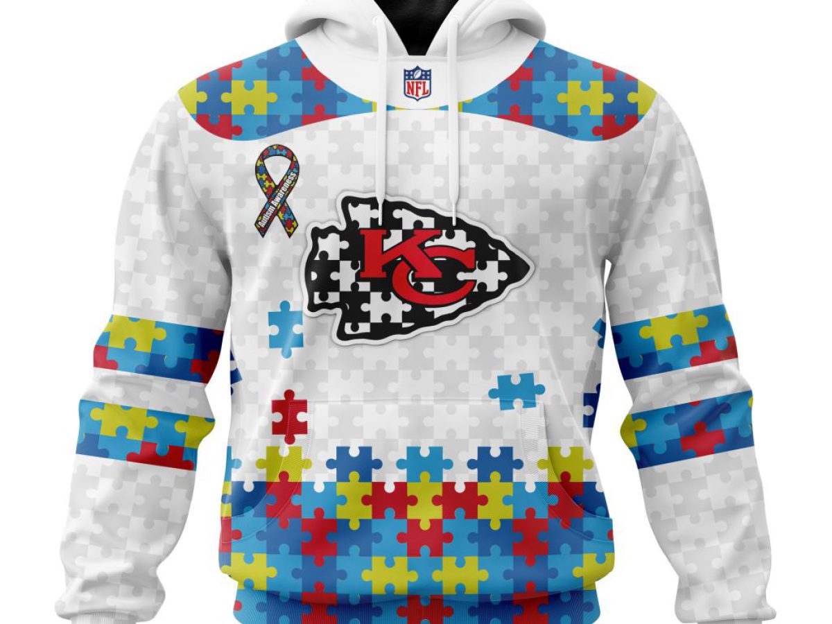 Kansas City Chiefs NFL Autism Awareness Personalized Hoodie T