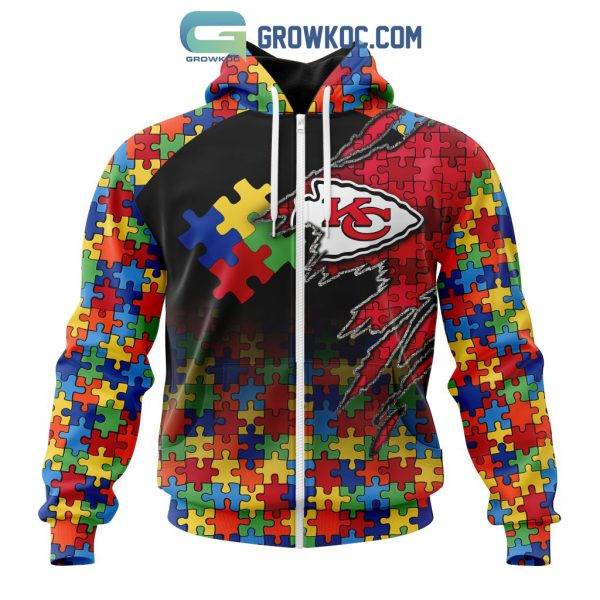 Kansas City Chiefs NFL Special Autism Awareness Design Hoodie T Shirt