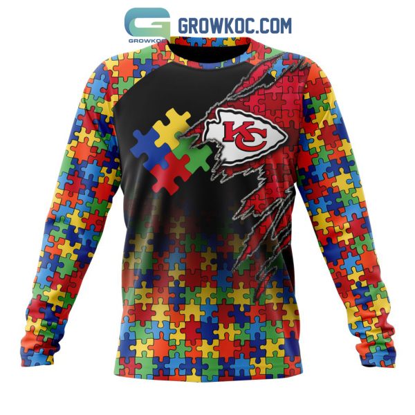 Kansas City Chiefs NFL Special Autism Awareness Design Hoodie T Shirt