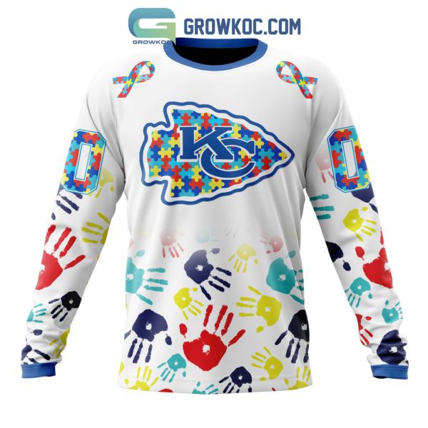 Kansas City Chiefs NFL Special Fearless Against Autism Hands Design Hoodie T Shirt